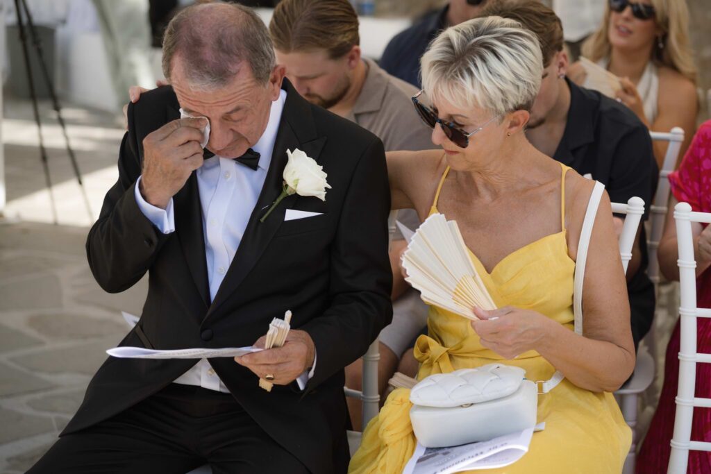 Romantic destination wedding on Rhodes, Greece, photographed in Lindos St Paul Bay