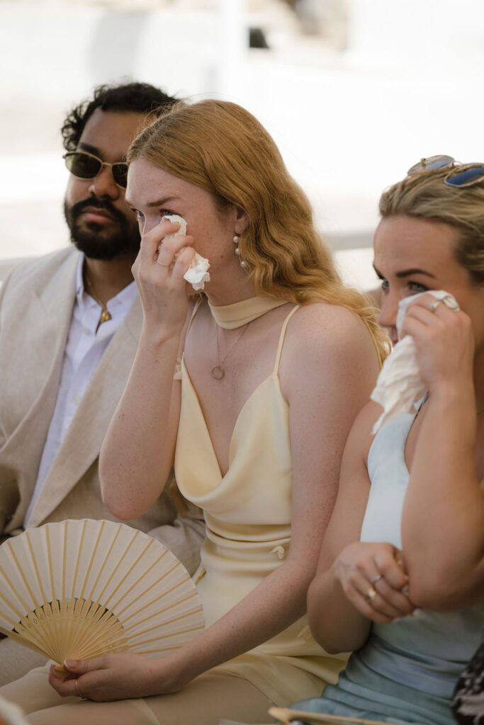 Romantic destination wedding on Rhodes, Greece, photographed in Lindos St Paul Bay