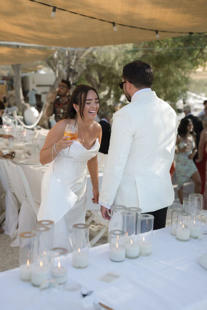 Romantic destination wedding on Rhodes, Greece, photographed in Lindos Skala