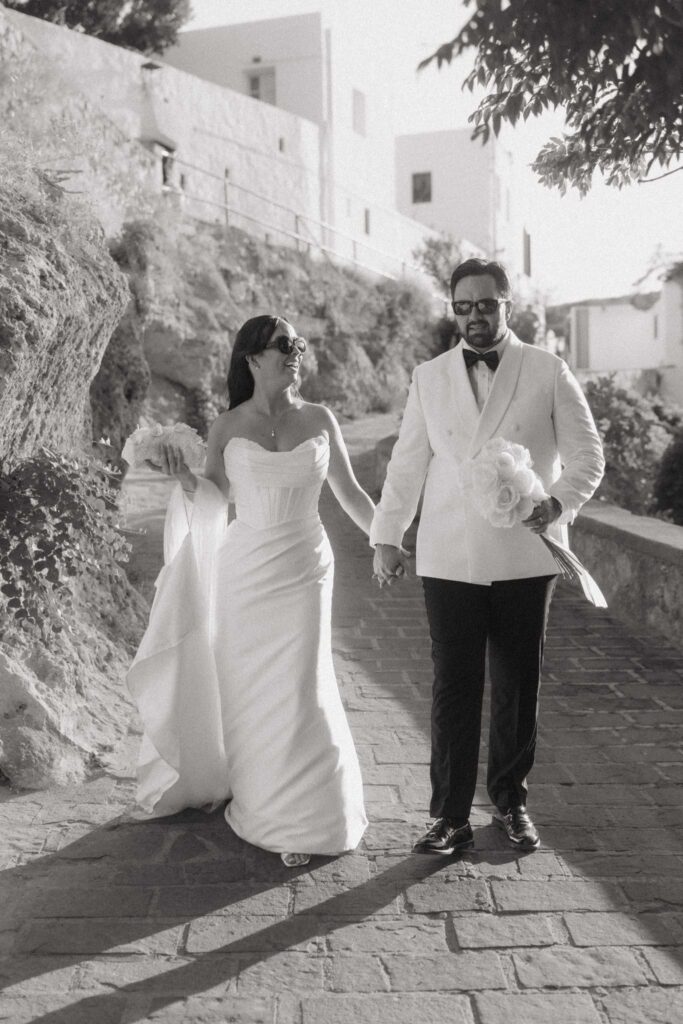 Romantic destination wedding on Rhodes, Greece, photographed in Ktima Lindos