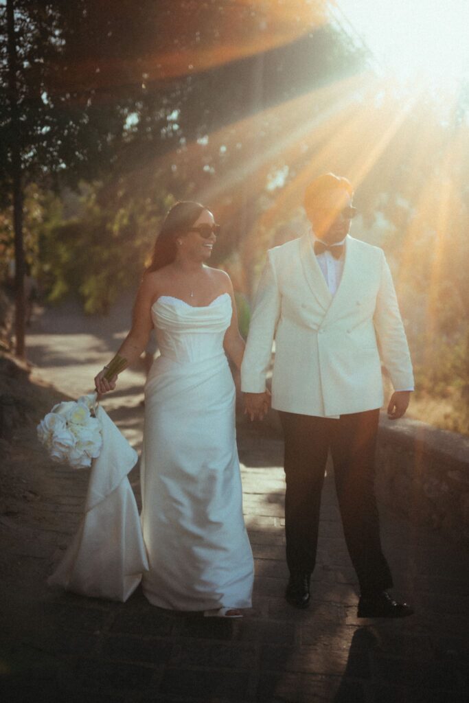 Romantic destination wedding on Rhodes, Greece, photographed in Ktima Lindos