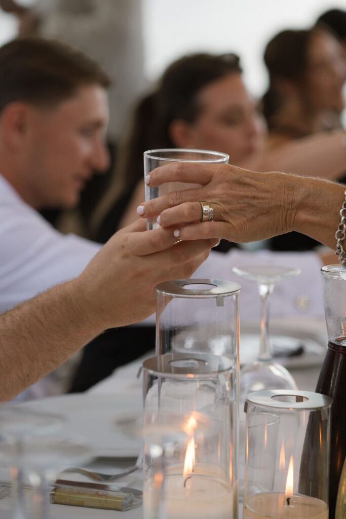 Romantic destination wedding on Rhodes, Greece, photographed in Lindos Skala