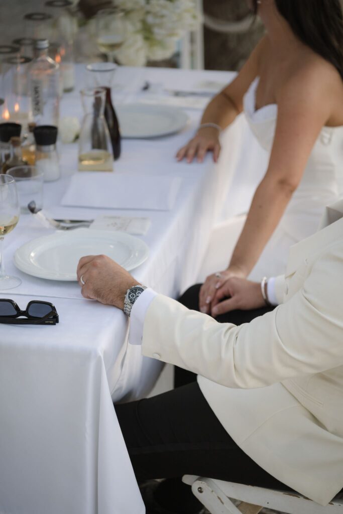 Romantic destination wedding on Rhodes, Greece, photographed in Lindos Skala