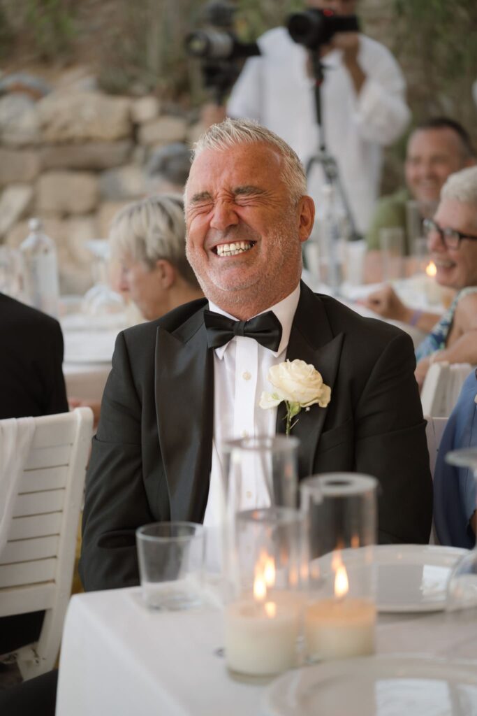 Romantic destination wedding on Rhodes, Greece, photographed in Lindos Skala